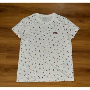 Womens Levi's Perfect All Over Print Crewneck Tee T-Shirt